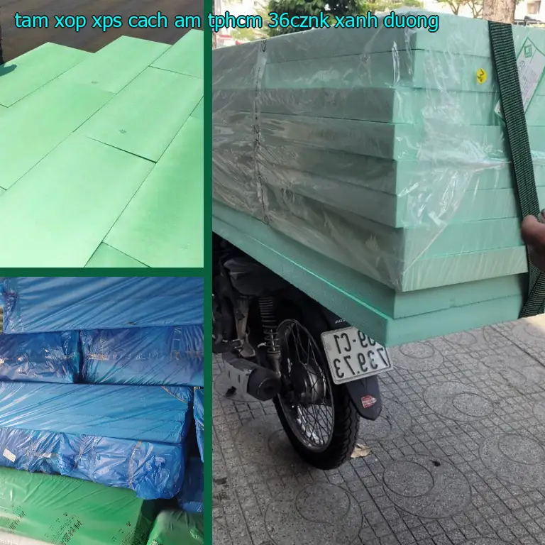 Màu sắc tấm xốp XPS cách âm TpHCM 36CZNK: Xanh dương