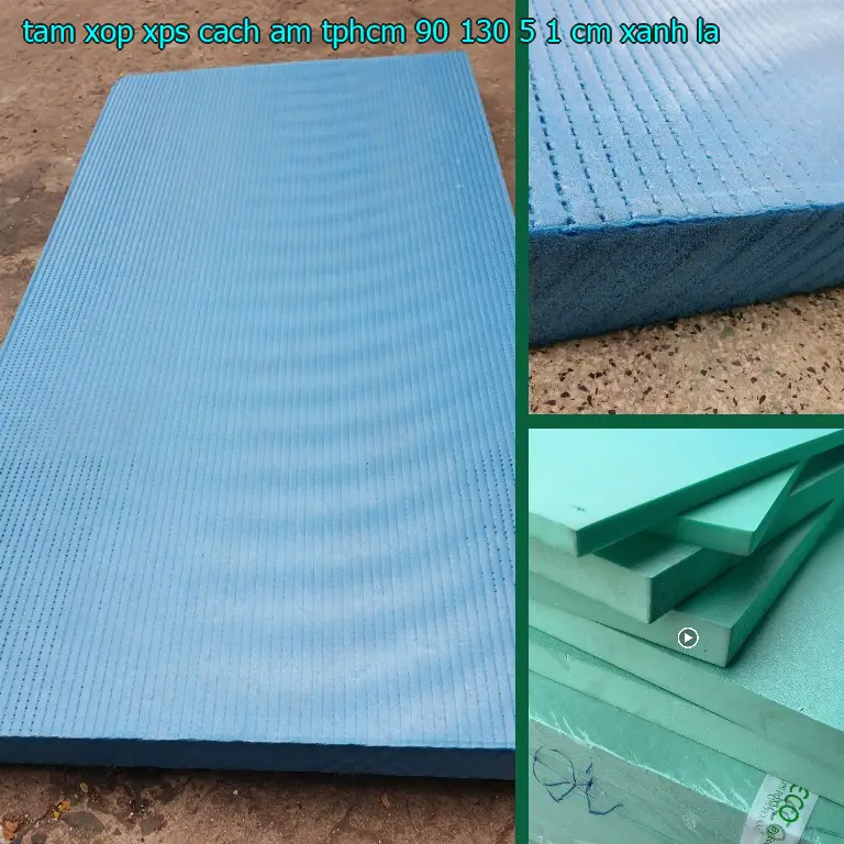Màu sắc tấm xốp XPS cách âm TpHCM 90*130*5.1 cm: Xanh lá