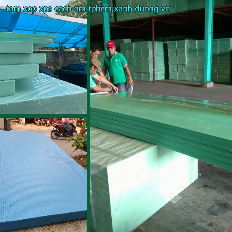 Xuất xứ tấm xốp XPS cách âm TpHCM Xanh dương: VN