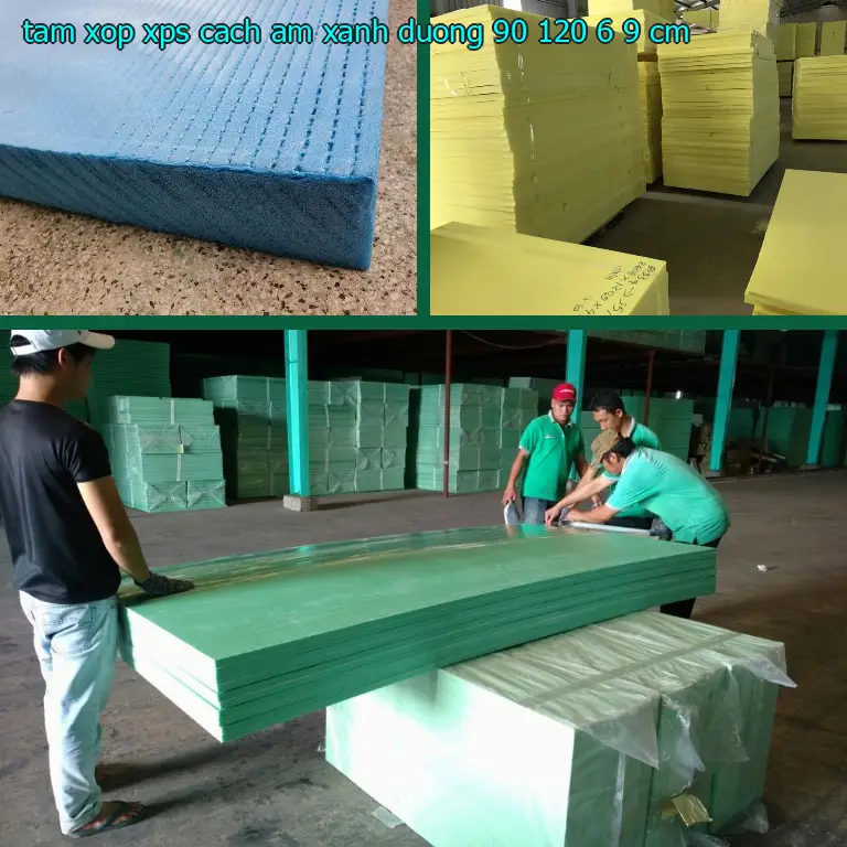 Kích thước tấm xốp XPS cách âm Xanh dương: 90*120*6.9 cm Kích thước tấm xốp XPS cách âm Xanh dương: 90*120*6.9 cm