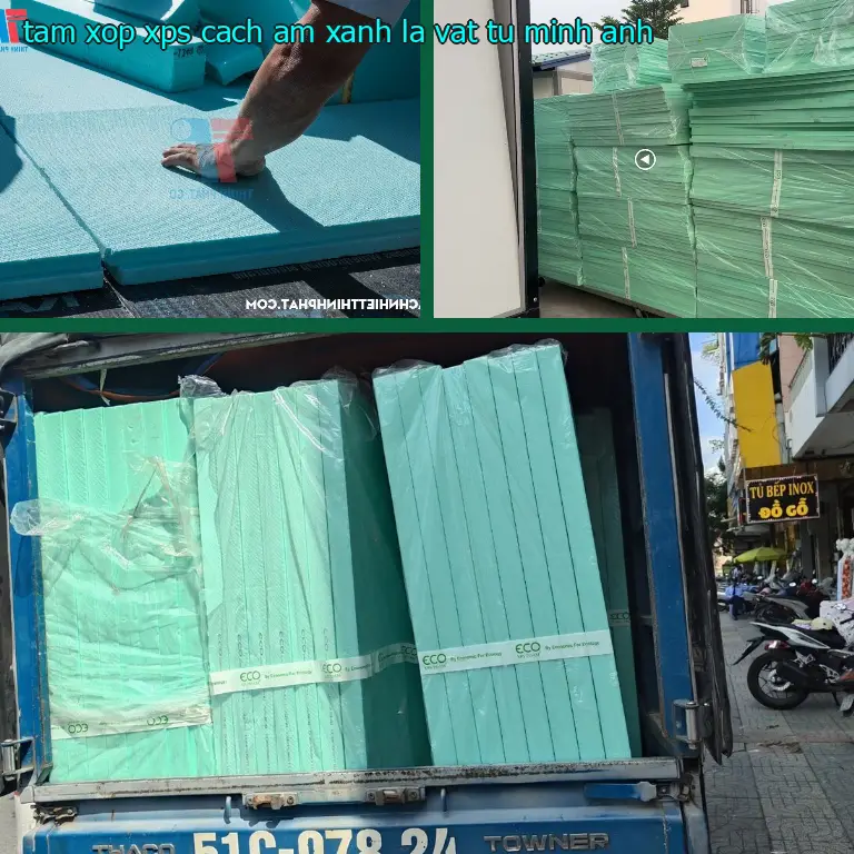 Nhà sản xuất tấm xốp XPS cách âm Xanh lá: Vật tư Minh Anh Nhà sản xuất tấm xốp XPS cách âm Xanh lá: Vật tư Minh Anh