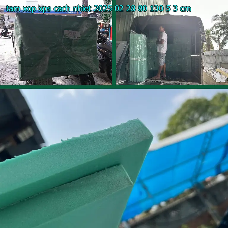 Kích thước tấm xốp XPS cách nhiệt 2025-02-28: 80*130*5.3 cm