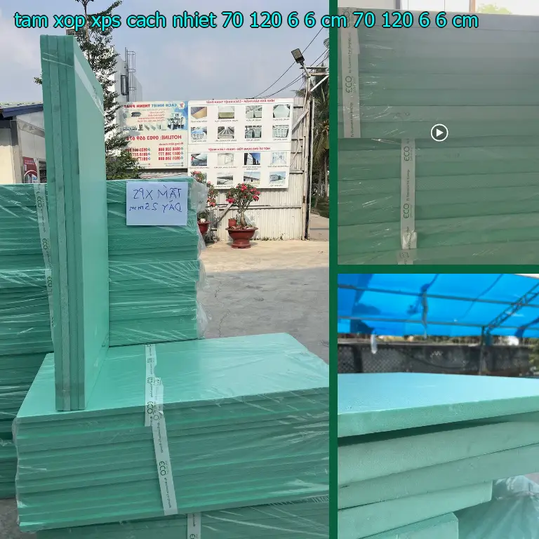 Kích thước tấm xốp XPS cách nhiệt 70*120*6.6 cm: 70*120*6.6 cm Kích thước tấm xốp XPS cách nhiệt 70*120*6.6 cm: 70*120*6.6 cm