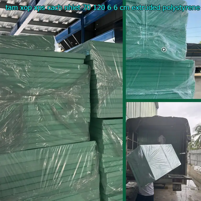 Chất liệu tấm xốp XPS cách nhiệt 70*120*6.6 cm: Extruded Polystyrene Chất liệu tấm xốp XPS cách nhiệt 70*120*6.6 cm: Extruded Polystyrene