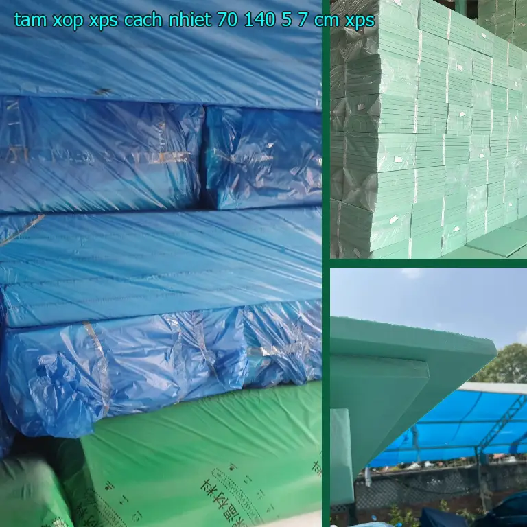 Chất liệu tấm xốp XPS cách nhiệt 70*140*5.7 cm: XPS Chất liệu tấm xốp XPS cách nhiệt 70*140*5.7 cm: XPS
