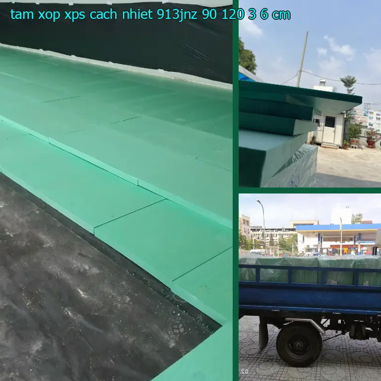 Kích thước tấm xốp XPS cách nhiệt 913JNZ: 90*120*3.6 cm