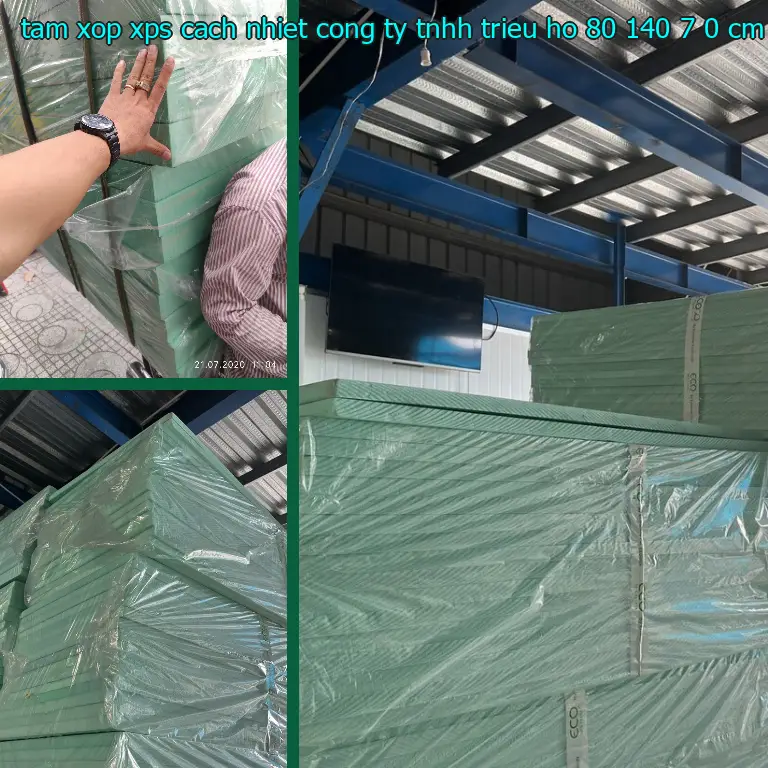Kích thước tấm xốp XPS cách nhiệt Công ty TNHH Triệu Hổ: 80*140*7.0 cm Kích thước tấm xốp XPS cách nhiệt Công ty TNHH Triệu Hổ: 80*140*7.0 cm