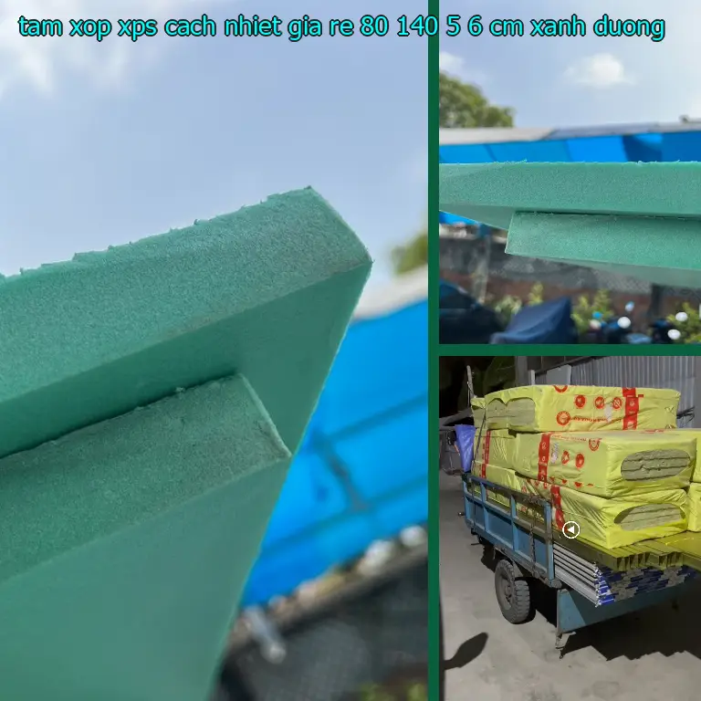 Màu sắc tấm xốp XPS cách nhiệt giá rẻ 80*140*5.6 cm: Xanh dương