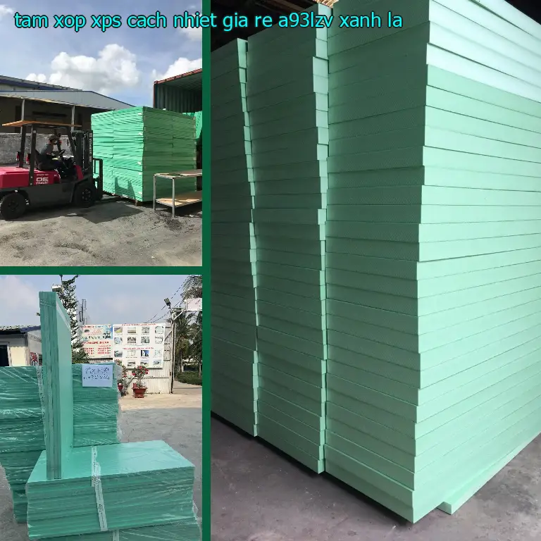 Màu sắc tấm xốp XPS cách nhiệt giá rẻ A93LZV: Xanh lá