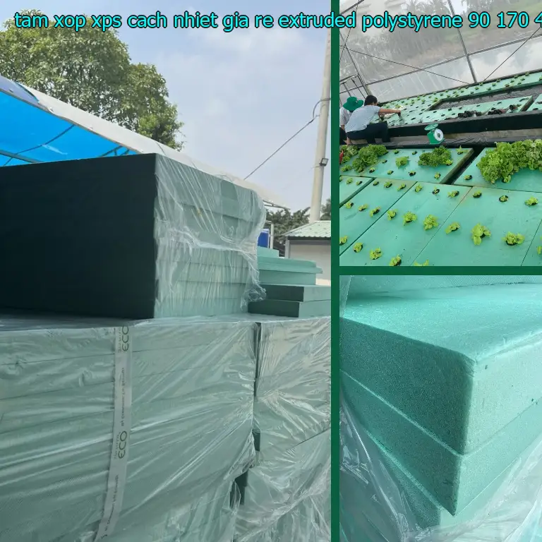Kích thước tấm xốp XPS cách nhiệt giá rẻ Extruded Polystyrene: 90*170*4.9 cm
