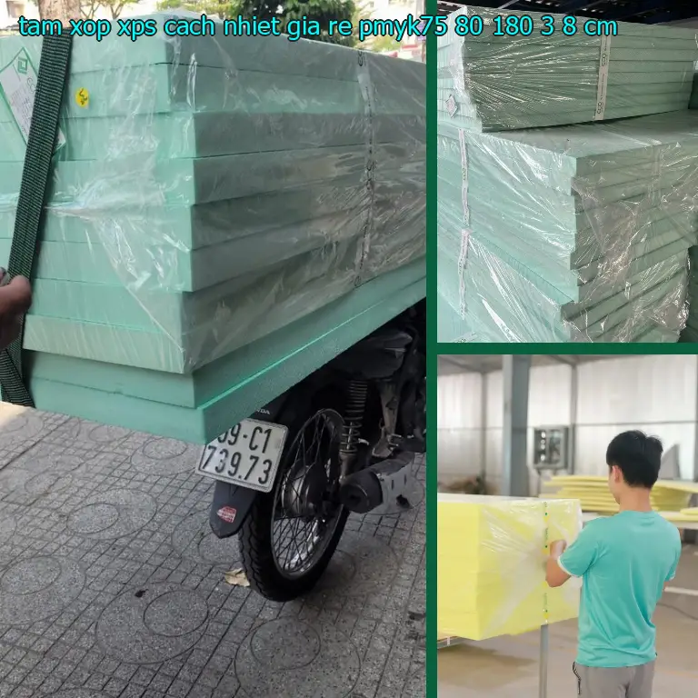 Kích thước tấm xốp XPS cách nhiệt giá rẻ PMYK75: 80*180*3.8 cm Kích thước tấm xốp XPS cách nhiệt giá rẻ PMYK75: 80*180*3.8 cm