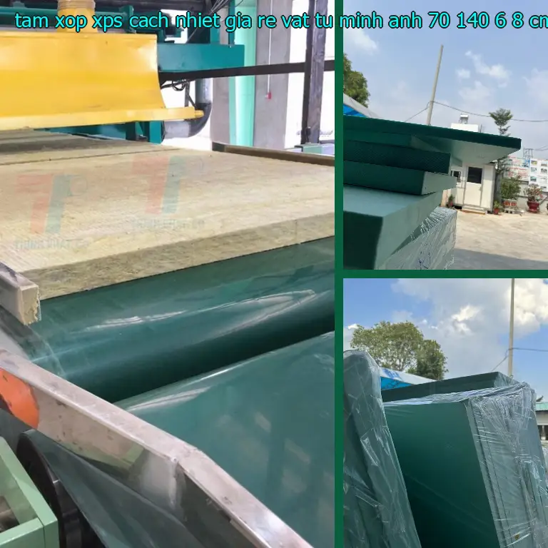 Kích thước tấm xốp XPS cách nhiệt giá rẻ Vật tư Minh Anh: 70*140*6.8 cm