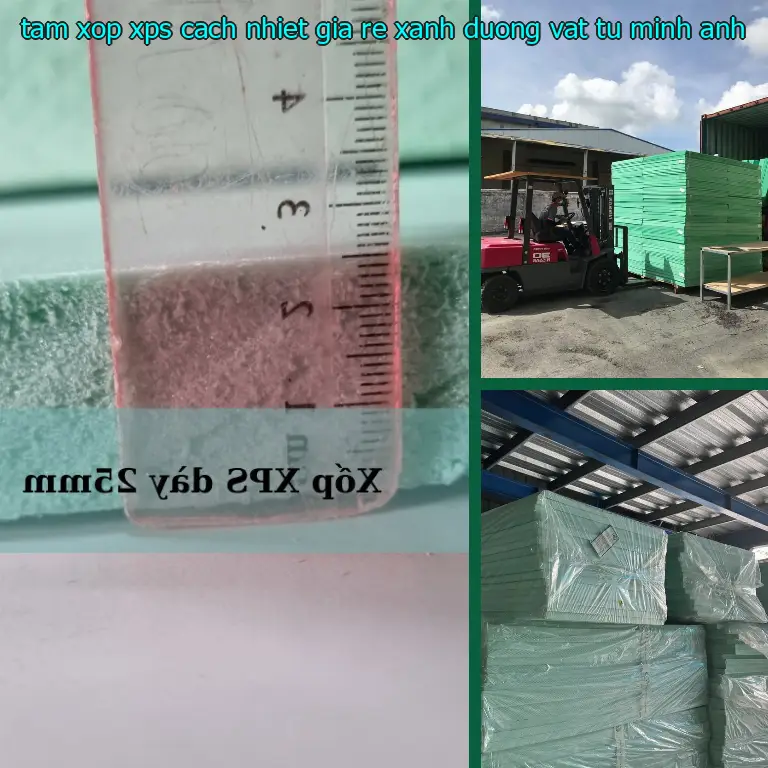 Nhà sản xuất tấm xốp XPS cách nhiệt giá rẻ Xanh dương: Vật tư Minh Anh
