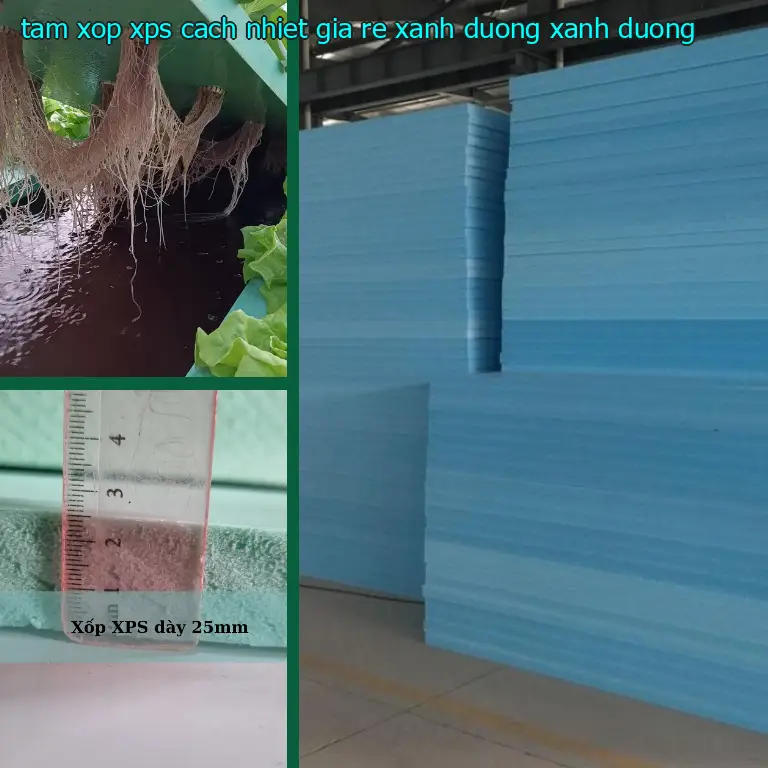 Màu sắc tấm xốp XPS cách nhiệt giá rẻ Xanh dương: Xanh dương