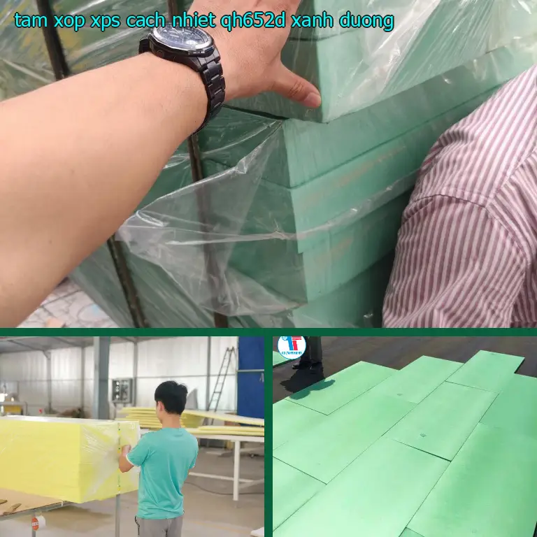 Màu sắc tấm xốp XPS cách nhiệt QH652D: Xanh dương