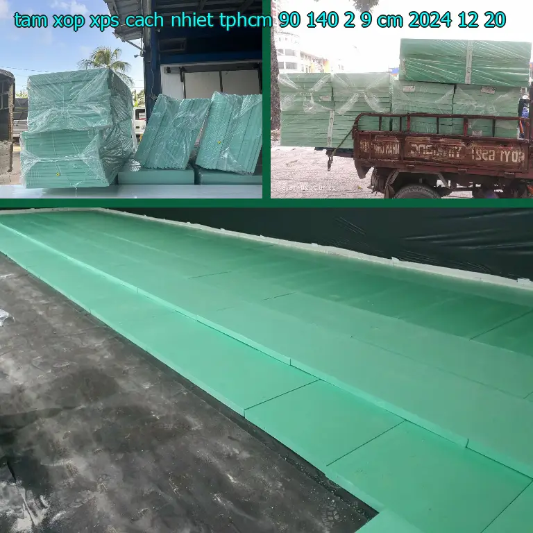 Ngày sản xuất tấm xốp XPS cách nhiệt TpHCM 90*140*2.9 cm: 2024-12-20