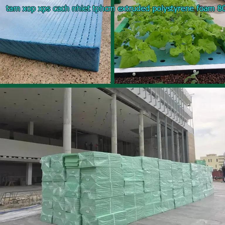 Kích thước tấm xốp XPS cách nhiệt TpHCM Extruded Polystyrene Foam: 80*120*6.7 cm