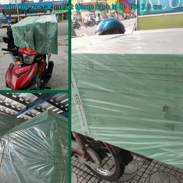 Kích thước tấm xốp XPS cách nhiệt TpHCM Xanh lá: 80*160*3.9 cm