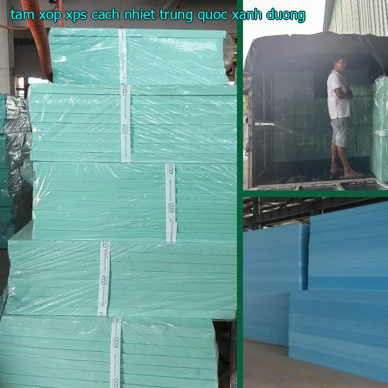 Màu sắc tấm xốp XPS cách nhiệt Trung Quốc: Xanh dương Màu sắc tấm xốp XPS cách nhiệt Trung Quốc: Xanh dương
