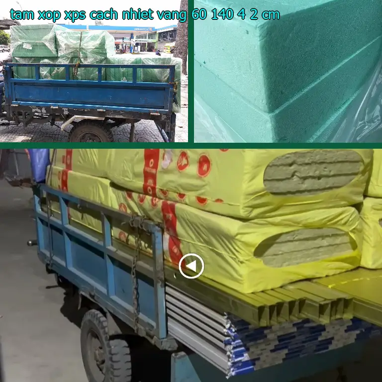 Kích thước tấm xốp XPS cách nhiệt Vàng: 60*140*4.2 cm Kích thước tấm xốp XPS cách nhiệt Vàng: 60*140*4.2 cm