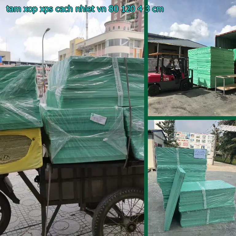Kích thước tấm xốp XPS cách nhiệt VN: 80*120*4.3 cm Kích thước tấm xốp XPS cách nhiệt VN: 80*120*4.3 cm