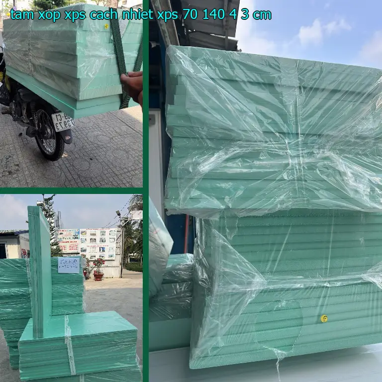 Kích thước tấm xốp XPS cách nhiệt XPS: 70*140*4.3 cm Kích thước tấm xốp XPS cách nhiệt XPS: 70*140*4.3 cm