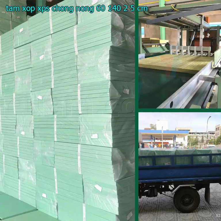 Tấm xốp XPS chống nóng 60*140*2.5 cm