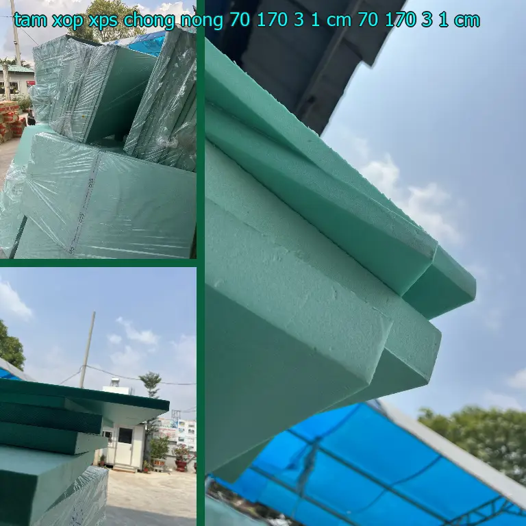 Kích thước tấm xốp XPS chống nóng 70*170*3.1 cm: 70*170*3.1 cm Kích thước tấm xốp XPS chống nóng 70*170*3.1 cm: 70*170*3.1 cm