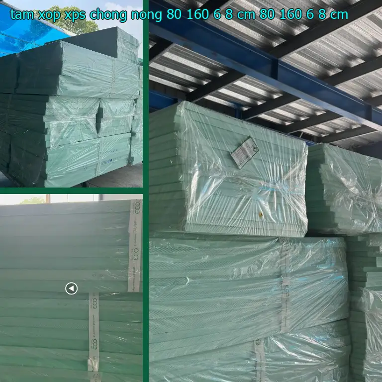 Kích thước tấm xốp XPS chống nóng 80*160*6.8 cm: 80*160*6.8 cm Kích thước tấm xốp XPS chống nóng 80*160*6.8 cm: 80*160*6.8 cm
