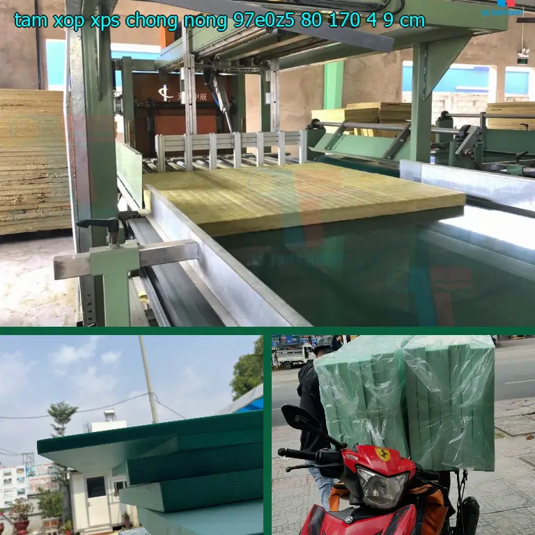 Kích thước tấm xốp XPS chống nóng 97E0Z5: 80*170*4.9 cm Kích thước tấm xốp XPS chống nóng 97E0Z5: 80*170*4.9 cm