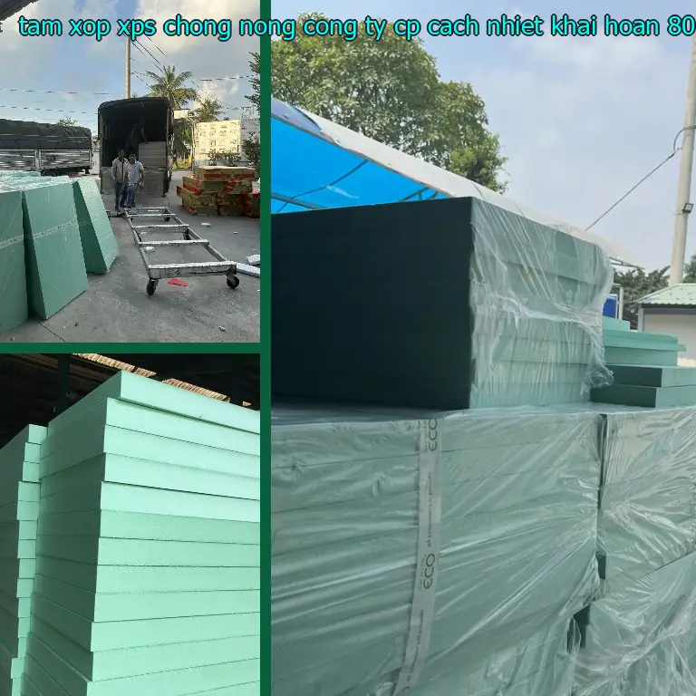 Kích thước tấm xốp XPS chống nóng Công ty CP cách nhiệt Khải Hoàn: 80*170*2.8 cm