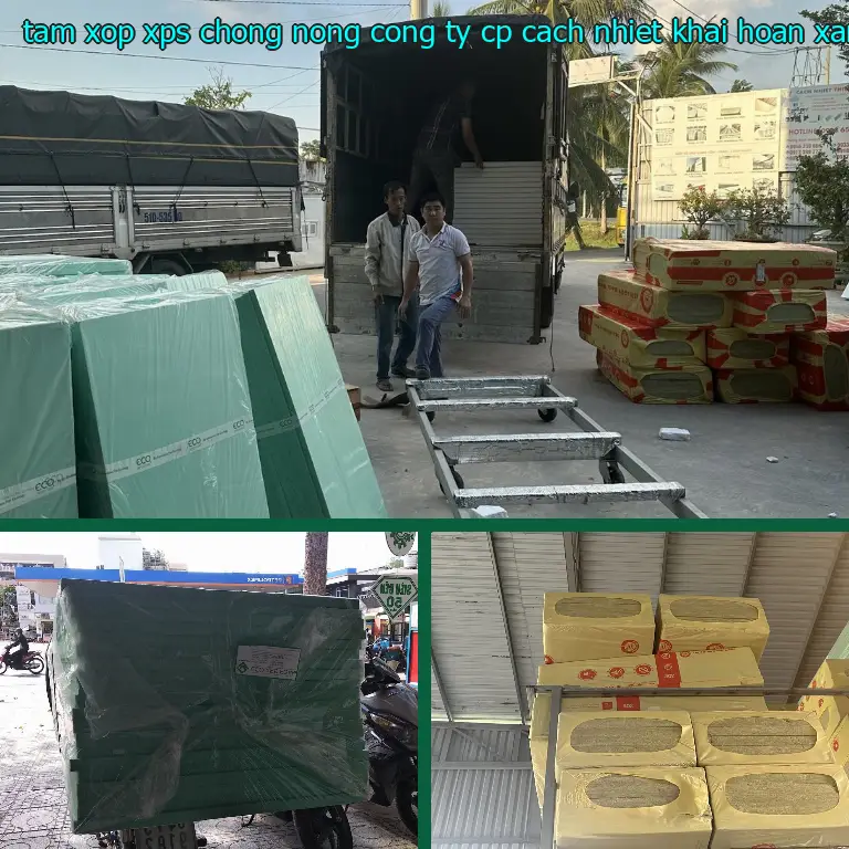 Màu sắc tấm xốp XPS chống nóng Công ty CP cách nhiệt Khải Hoàn: Xanh lá