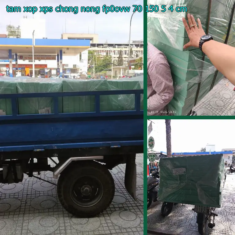 Kích thước tấm xốp XPS chống nóng FP0OVW: 70*150*5.4 cm Kích thước tấm xốp XPS chống nóng FP0OVW: 70*150*5.4 cm