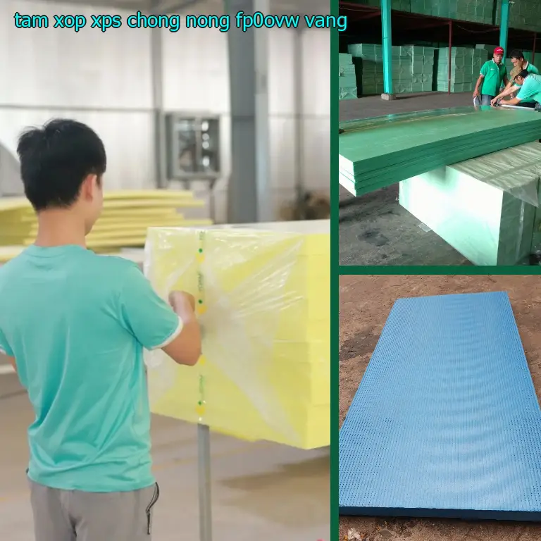 Màu sắc tấm xốp XPS chống nóng FP0OVW: Vàng Màu sắc tấm xốp XPS chống nóng FP0OVW: Vàng