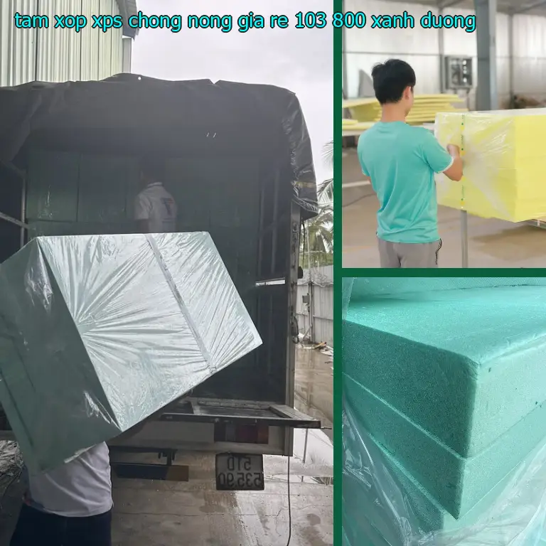 Màu sắc tấm xốp XPS chống nóng giá rẻ 103.800₫: Xanh dương
