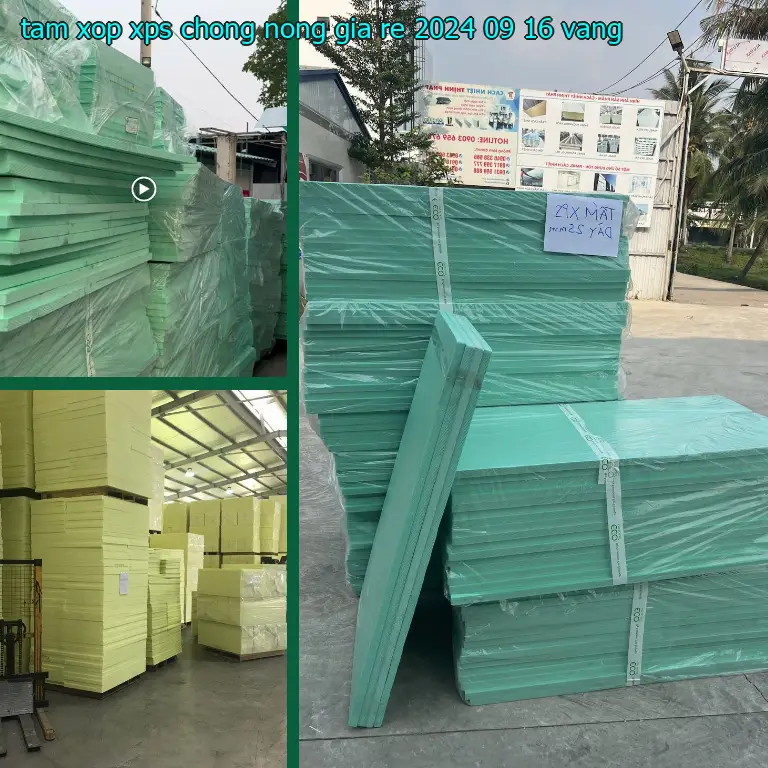 Màu sắc tấm xốp XPS chống nóng giá rẻ 2024-09-16: Vàng