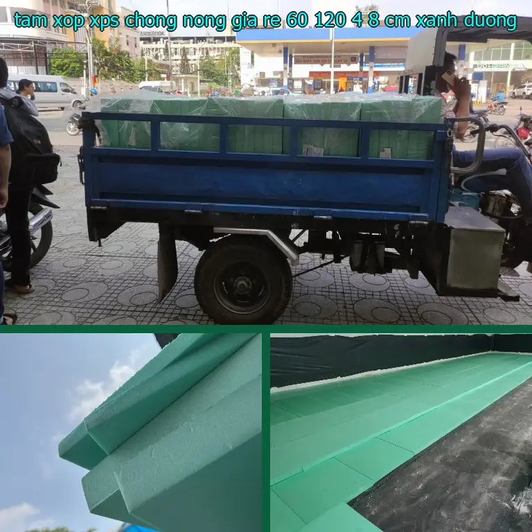 Màu sắc tấm xốp XPS chống nóng giá rẻ 60*120*4.8 cm: Xanh dương