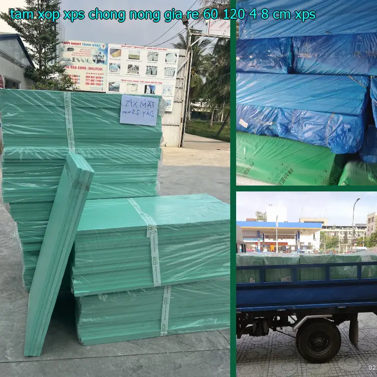 Chất liệu tấm xốp XPS chống nóng giá rẻ 60*120*4.8 cm: XPS