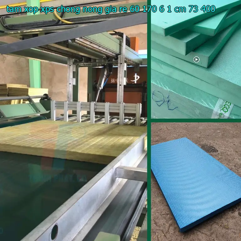 Giá tấm xốp XPS chống nóng giá rẻ 60*170*6.1 cm: 73.400₫