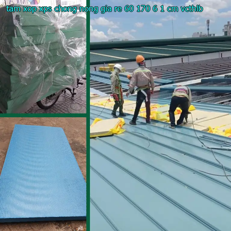 Model tấm xốp XPS chống nóng giá rẻ 60*170*6.1 cm: VCTHLB