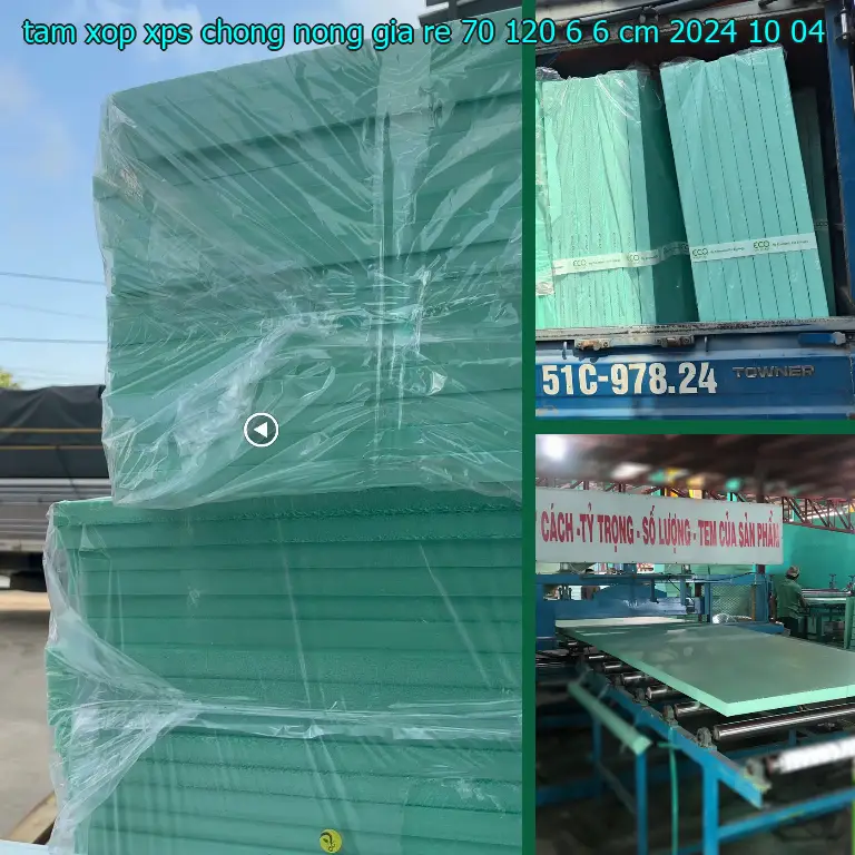 Ngày sản xuất tấm xốp XPS chống nóng giá rẻ 70*120*6.6 cm: 2024-10-04