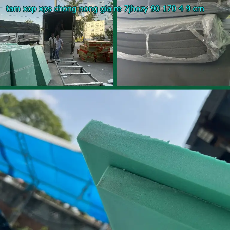 Kích thước tấm xốp XPS chống nóng giá rẻ 7JHOZY: 90*170*4.9 cm