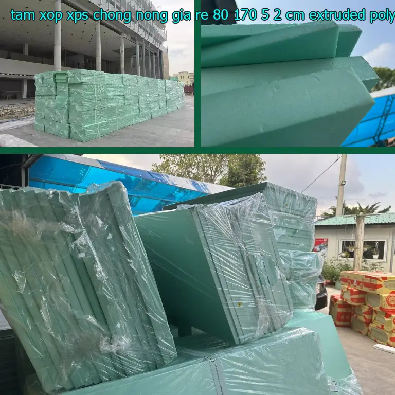 Chất liệu tấm xốp XPS chống nóng giá rẻ 80*170*5.2 cm: Extruded Polystyrene Foam