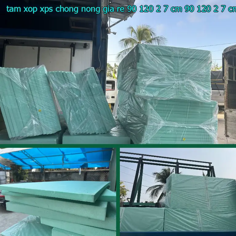 Kích thước tấm xốp XPS chống nóng giá rẻ 90*120*2.7 cm: 90*120*2.7 cm