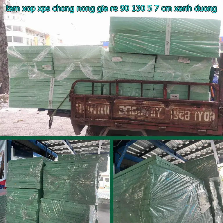 Màu sắc tấm xốp XPS chống nóng giá rẻ 90*130*5.7 cm: Xanh dương