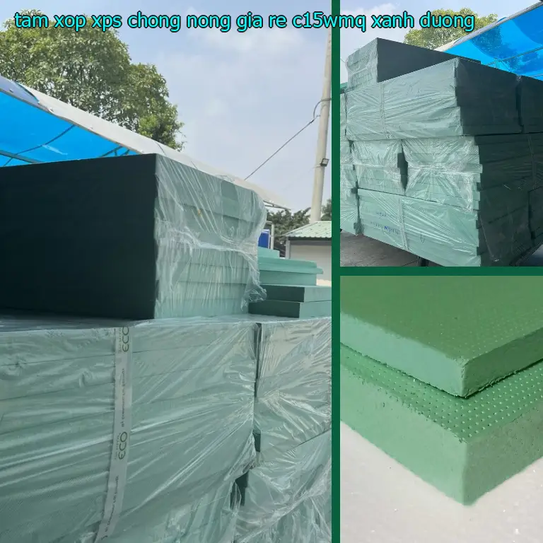 Màu sắc tấm xốp XPS chống nóng giá rẻ C15WMQ: Xanh dương Màu sắc tấm xốp XPS chống nóng giá rẻ C15WMQ: Xanh dương