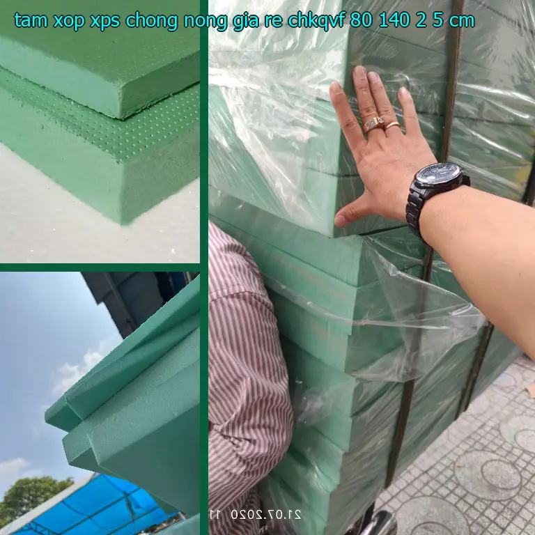 Kích thước tấm xốp XPS chống nóng giá rẻ CHKQVF: 80*140*2.5 cm Kích thước tấm xốp XPS chống nóng giá rẻ CHKQVF: 80*140*2.5 cm
