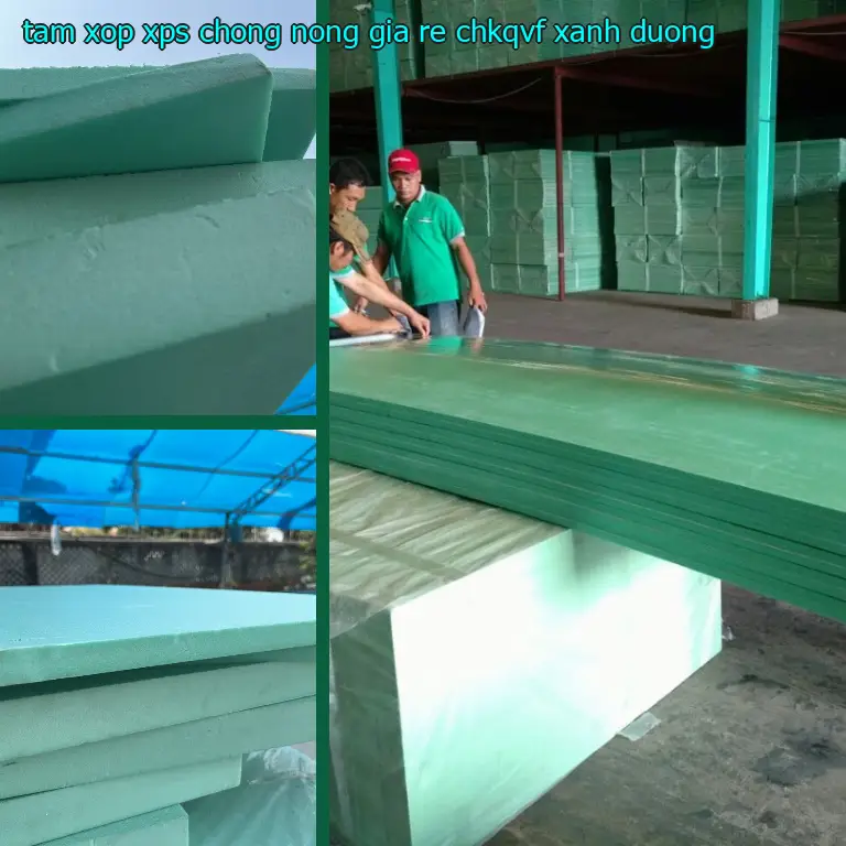 Màu sắc tấm xốp XPS chống nóng giá rẻ CHKQVF: Xanh dương Màu sắc tấm xốp XPS chống nóng giá rẻ CHKQVF: Xanh dương