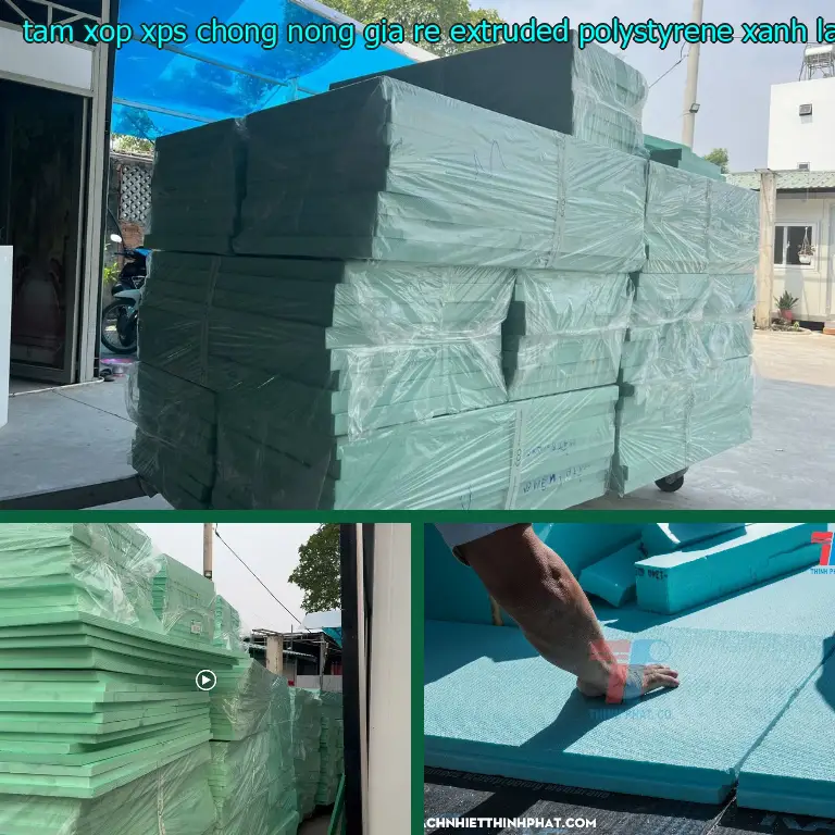 Màu sắc tấm xốp XPS chống nóng giá rẻ Extruded Polystyrene: Xanh lá Màu sắc tấm xốp XPS chống nóng giá rẻ Extruded Polystyrene: Xanh lá