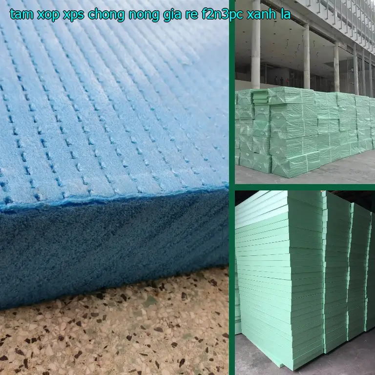 Màu sắc tấm xốp XPS chống nóng giá rẻ F2N3PC: Xanh lá